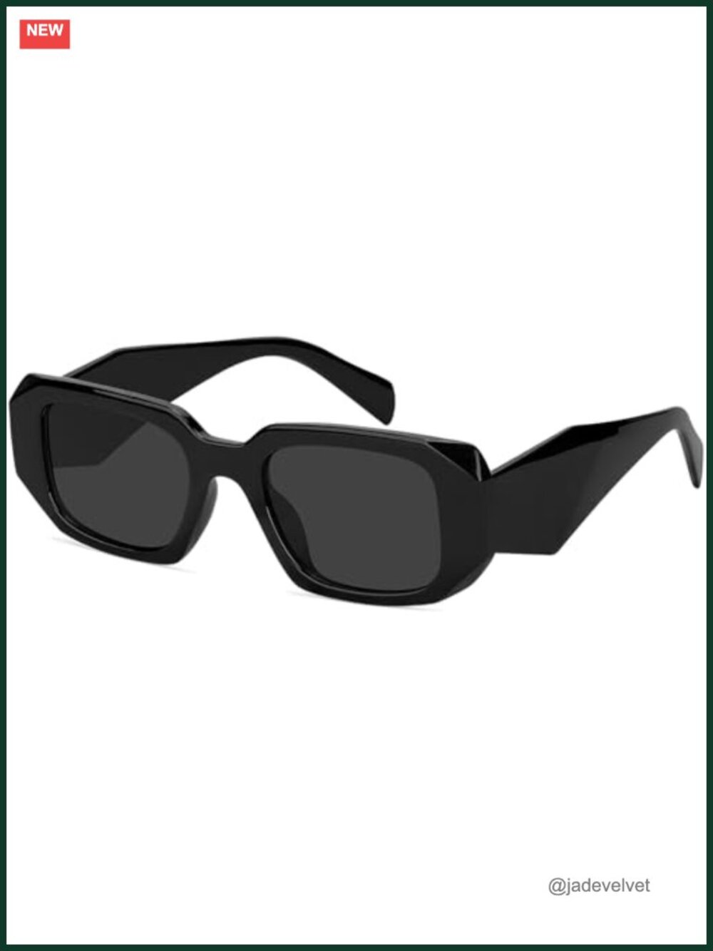 Retro Rectangle Square Sunglasses UV400 Full Frame Unisex